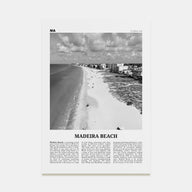 Madeira Beach Travel B&W Poster