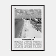 Madeira Beach Travel B&W Poster