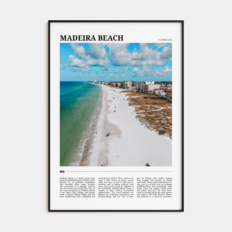 Madeira Beach Travel Color Poster