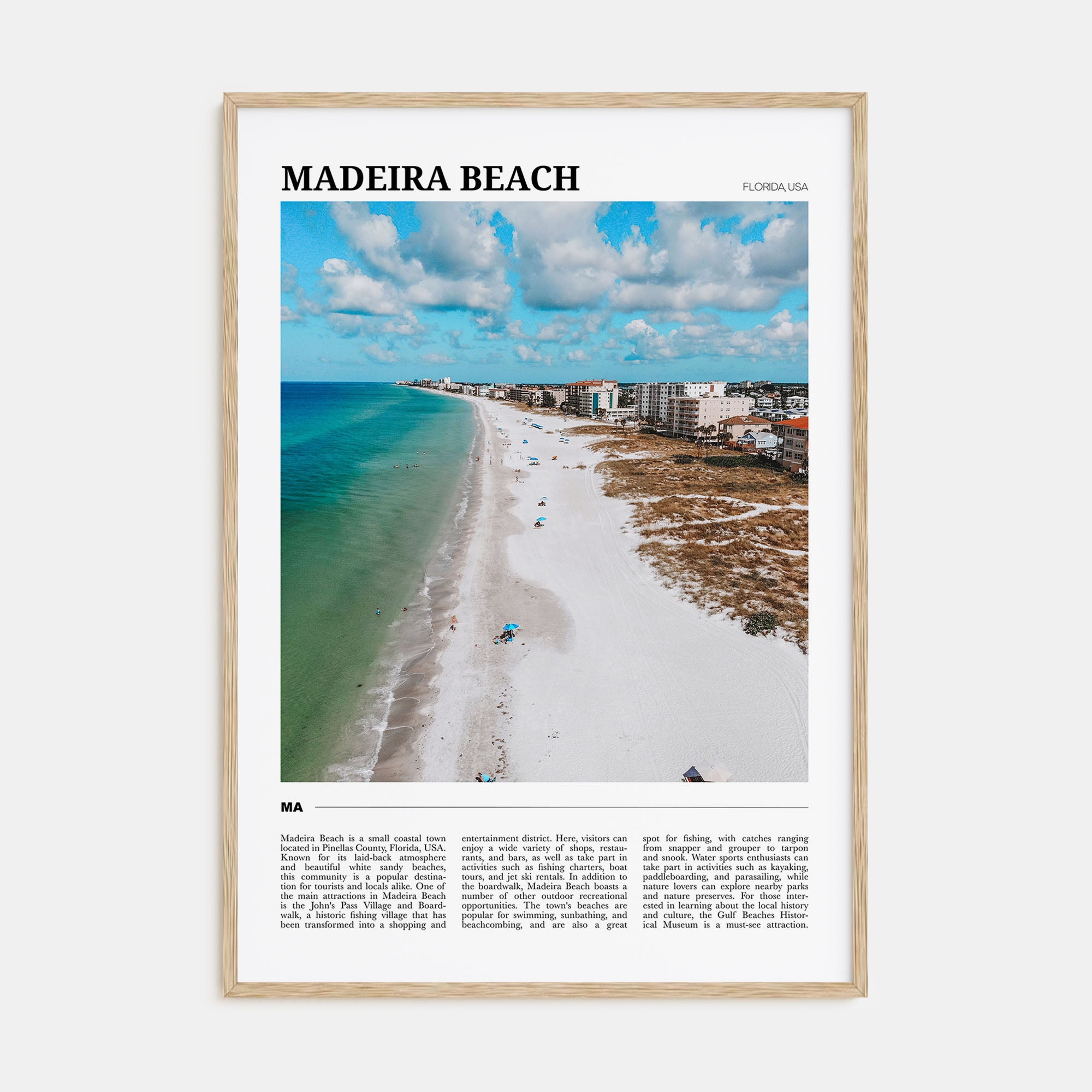 Madeira Beach Travel Color Poster