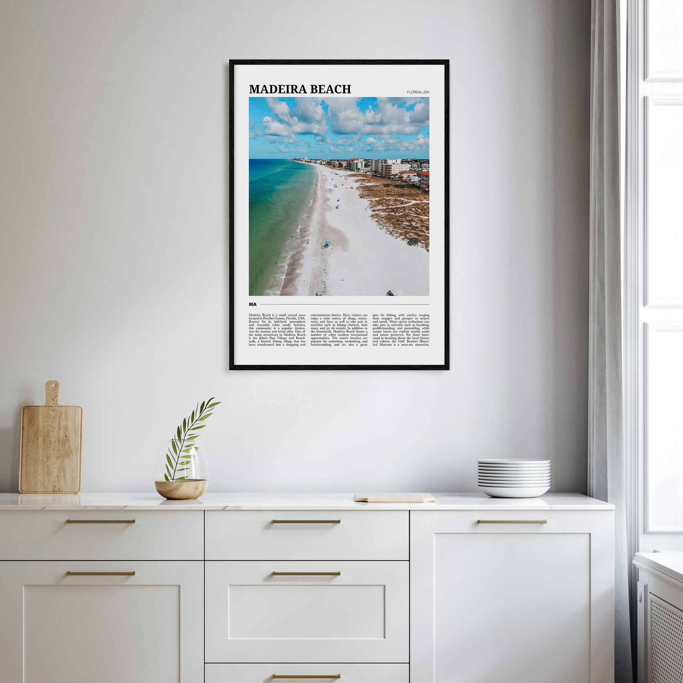Madeira Beach Travel Color Poster