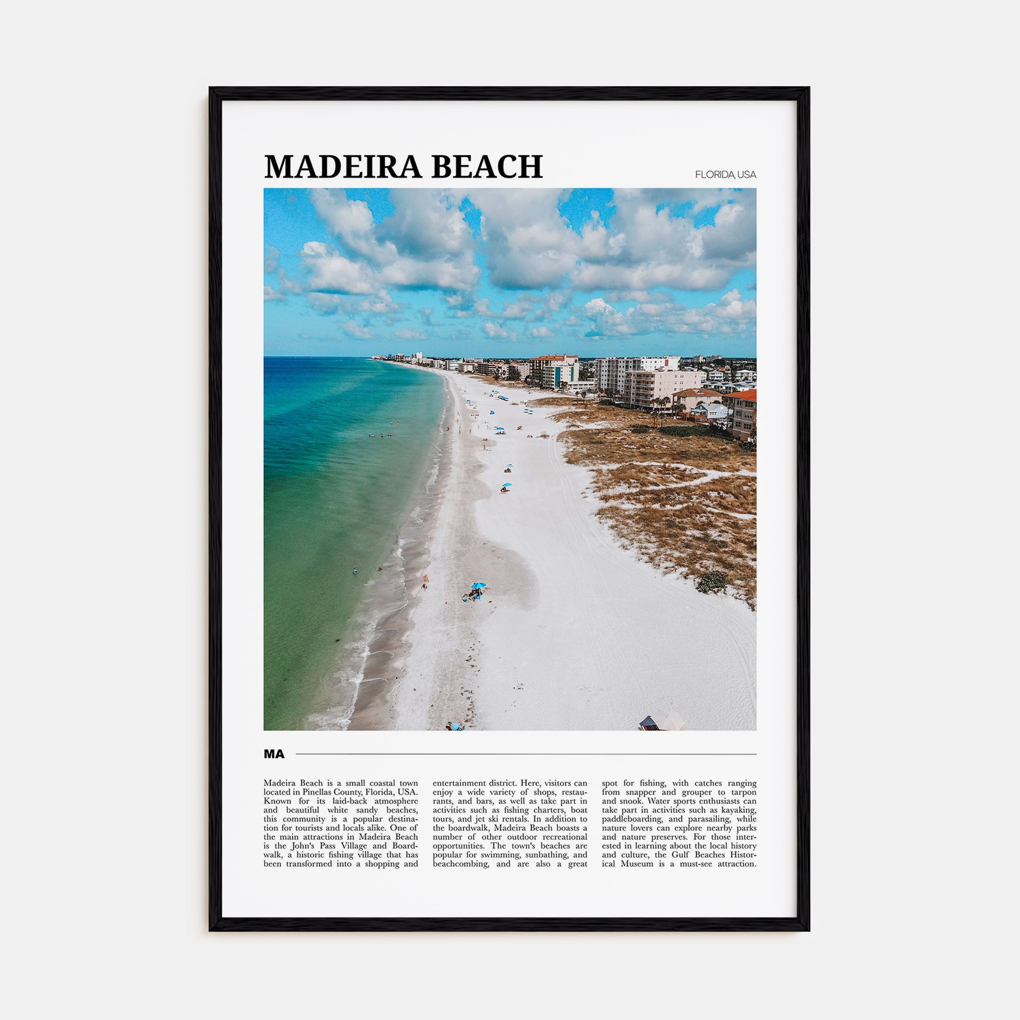 Madeira Beach Travel Color Poster
