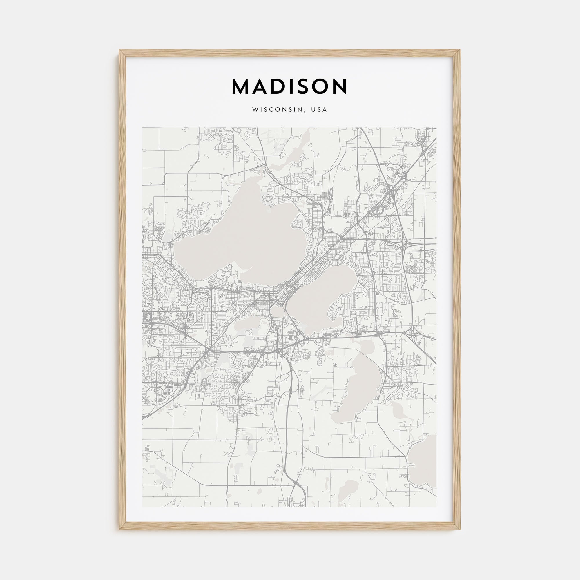 Madison Map Portrait Poster