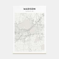 Madison Map Portrait Poster