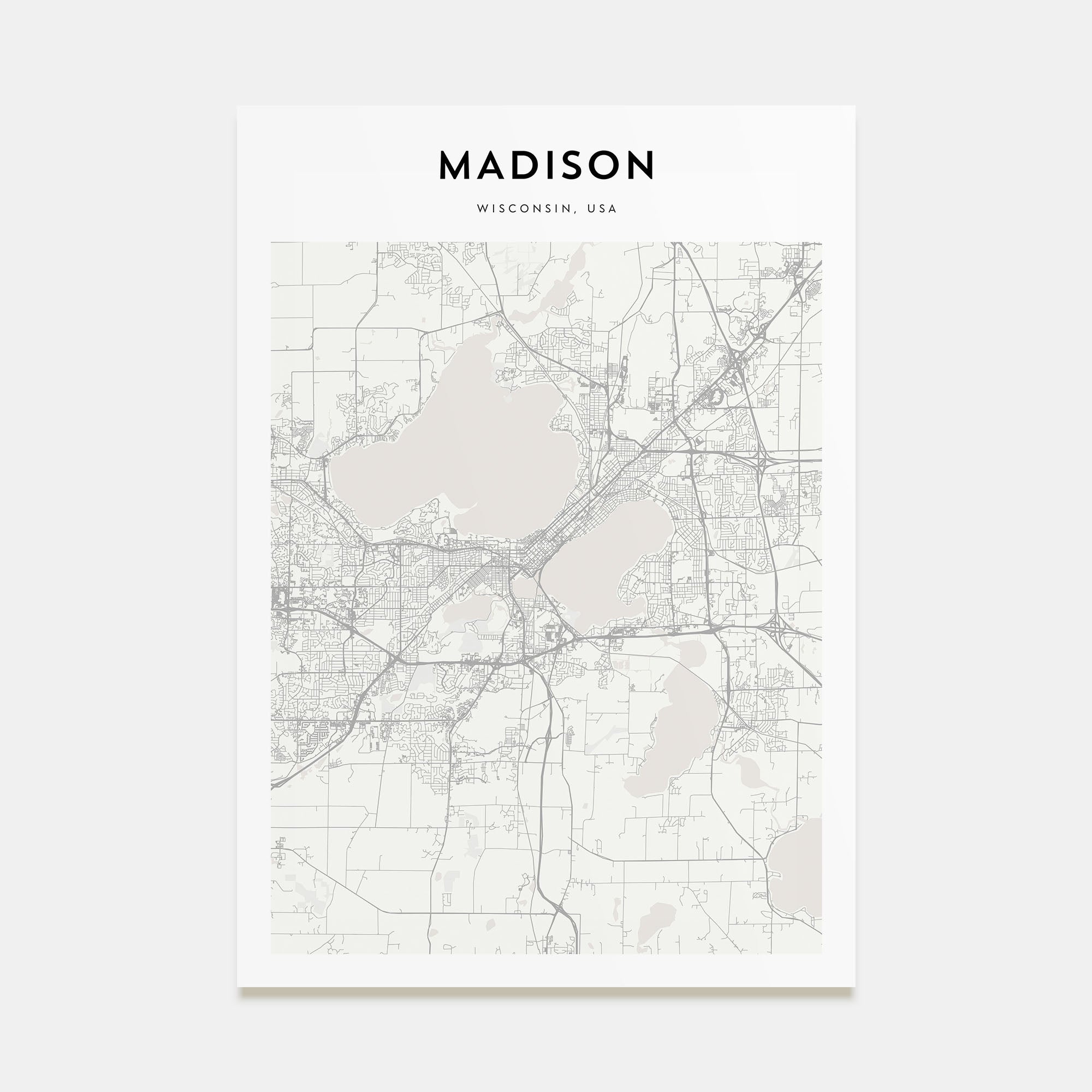 Madison Map Portrait Poster