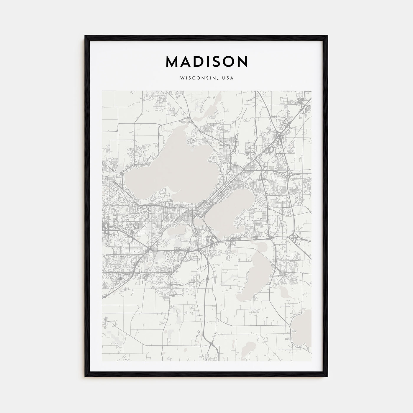 Madison Map Portrait Poster