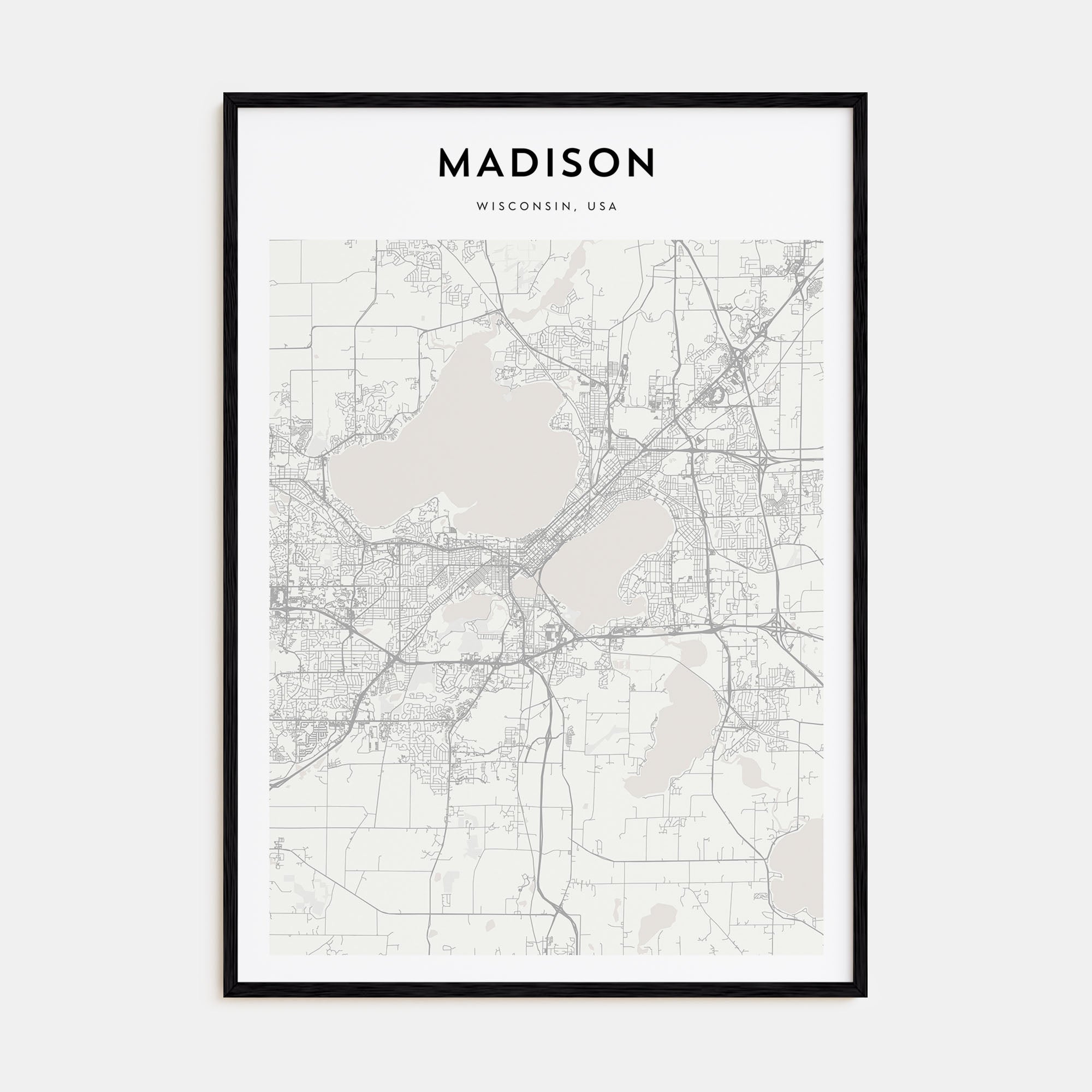 Madison Map Portrait Poster