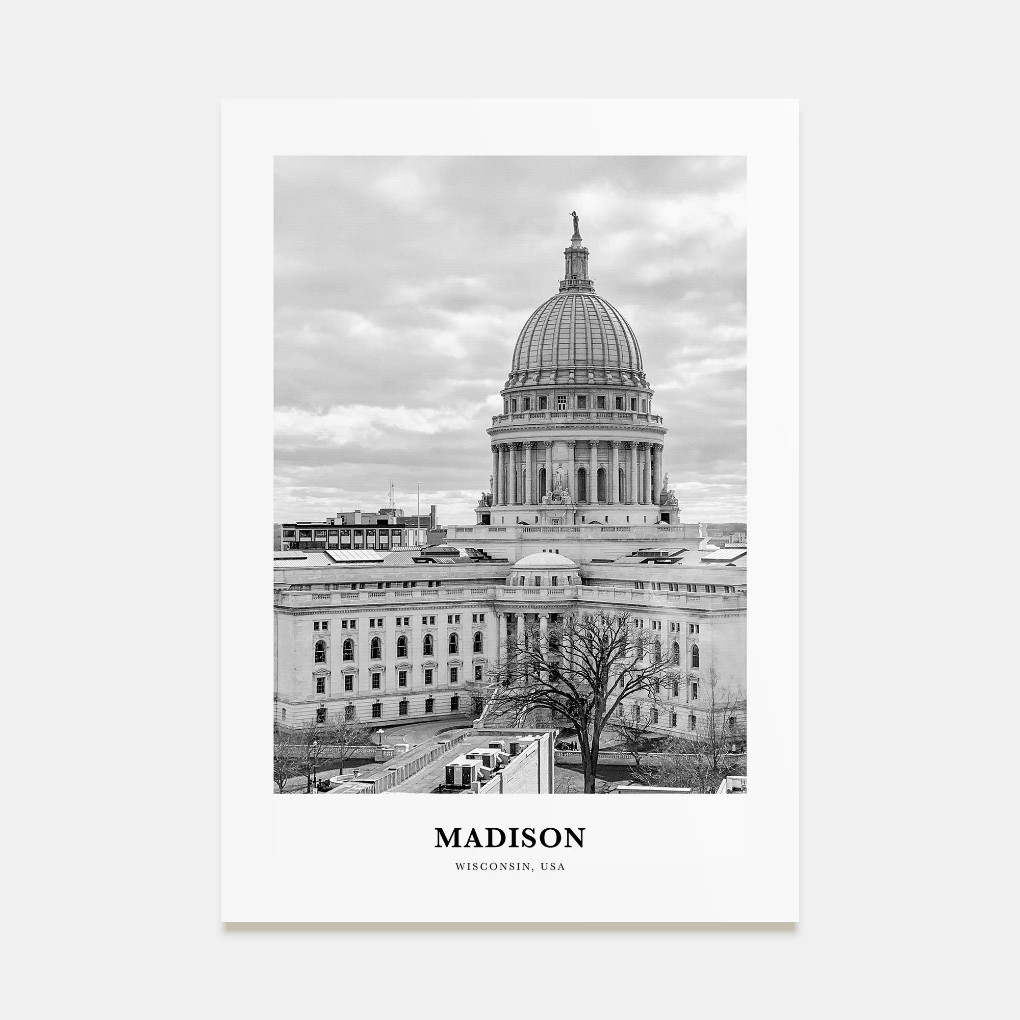 Madison Portrait B&W No 1 Poster