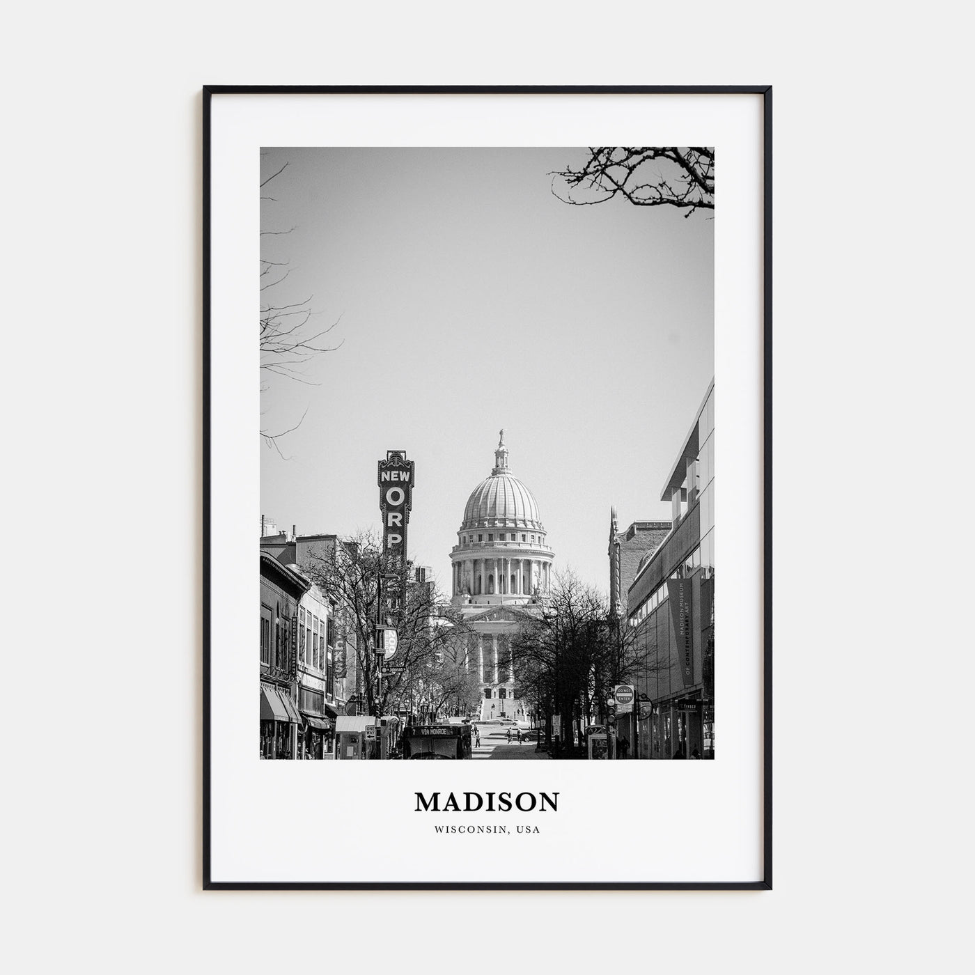 Madison Portrait B&W No 2 Poster
