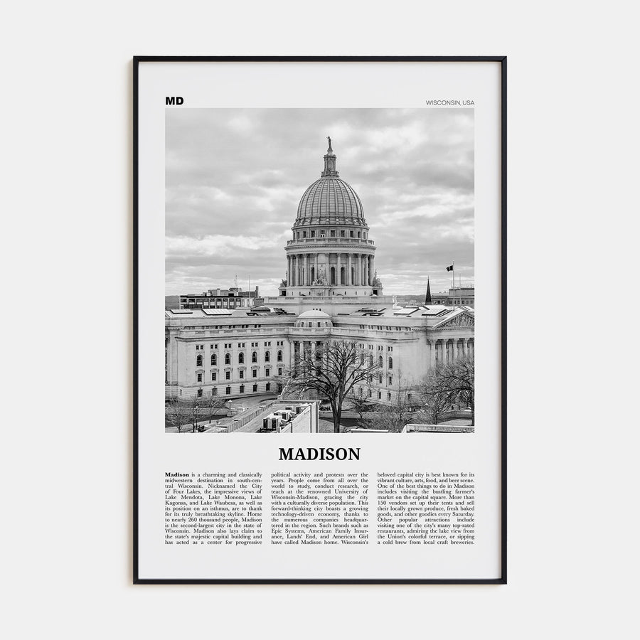 Madison Travel B&W No 2 Poster
