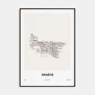 Madrid Drawn Poster