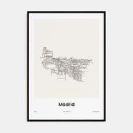 Madrid Drawn Poster