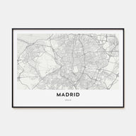 Madrid Map Landscape Poster