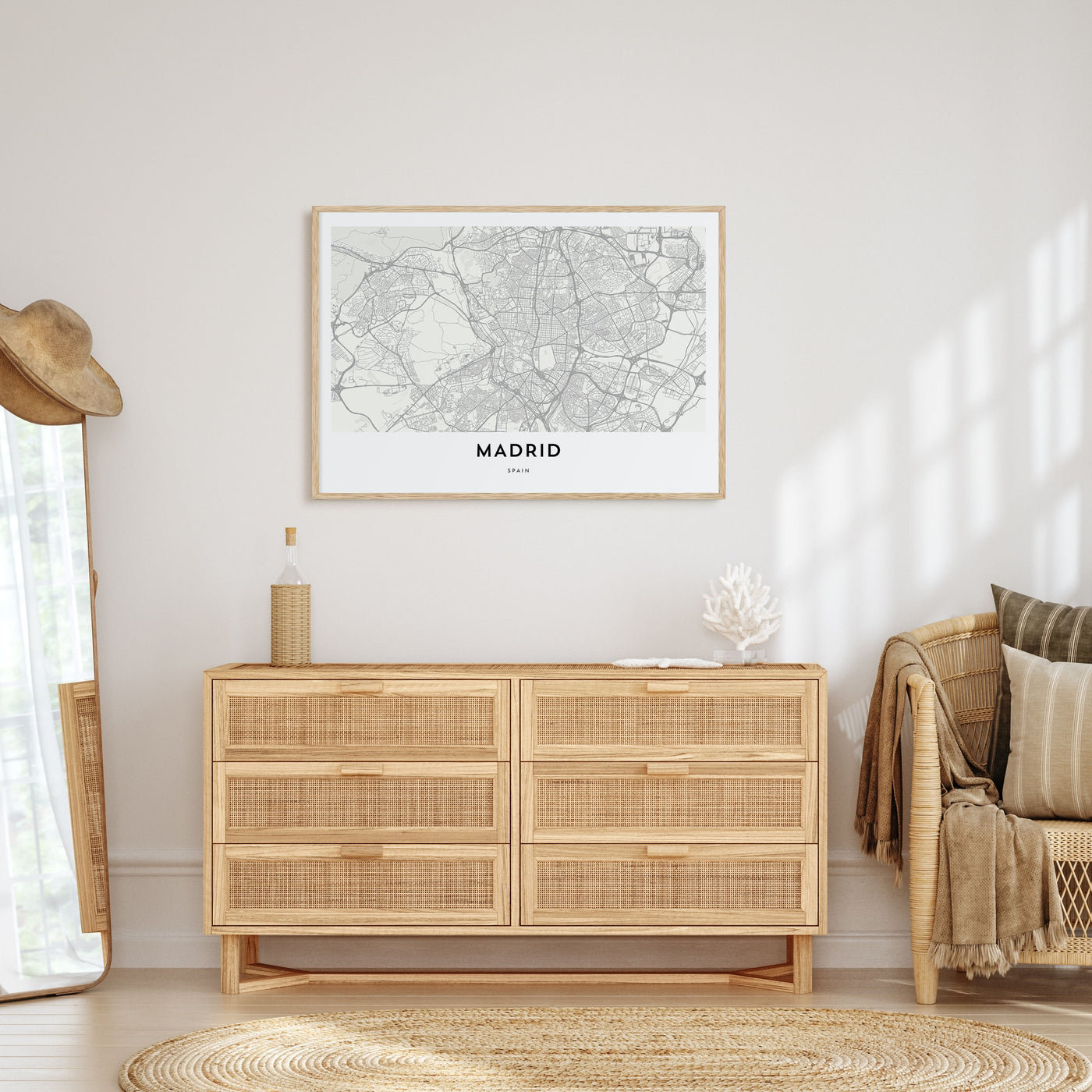Madrid Map Landscape Poster