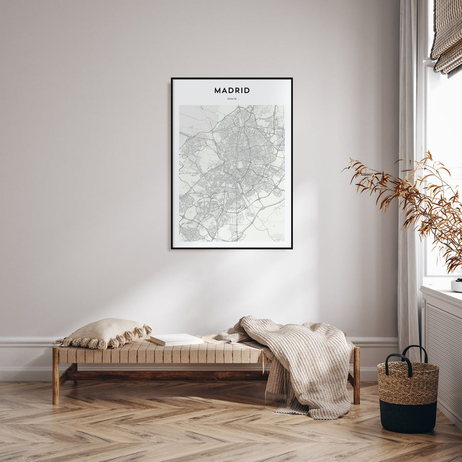 Madrid Map Portrait Poster