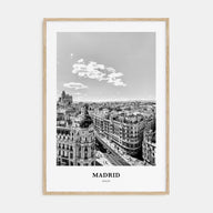 Madrid Portrait B&W No 1 Poster