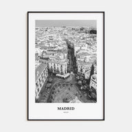 Madrid Portrait B&W No 2 Poster