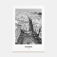 Madrid Portrait B&W No 2 Poster