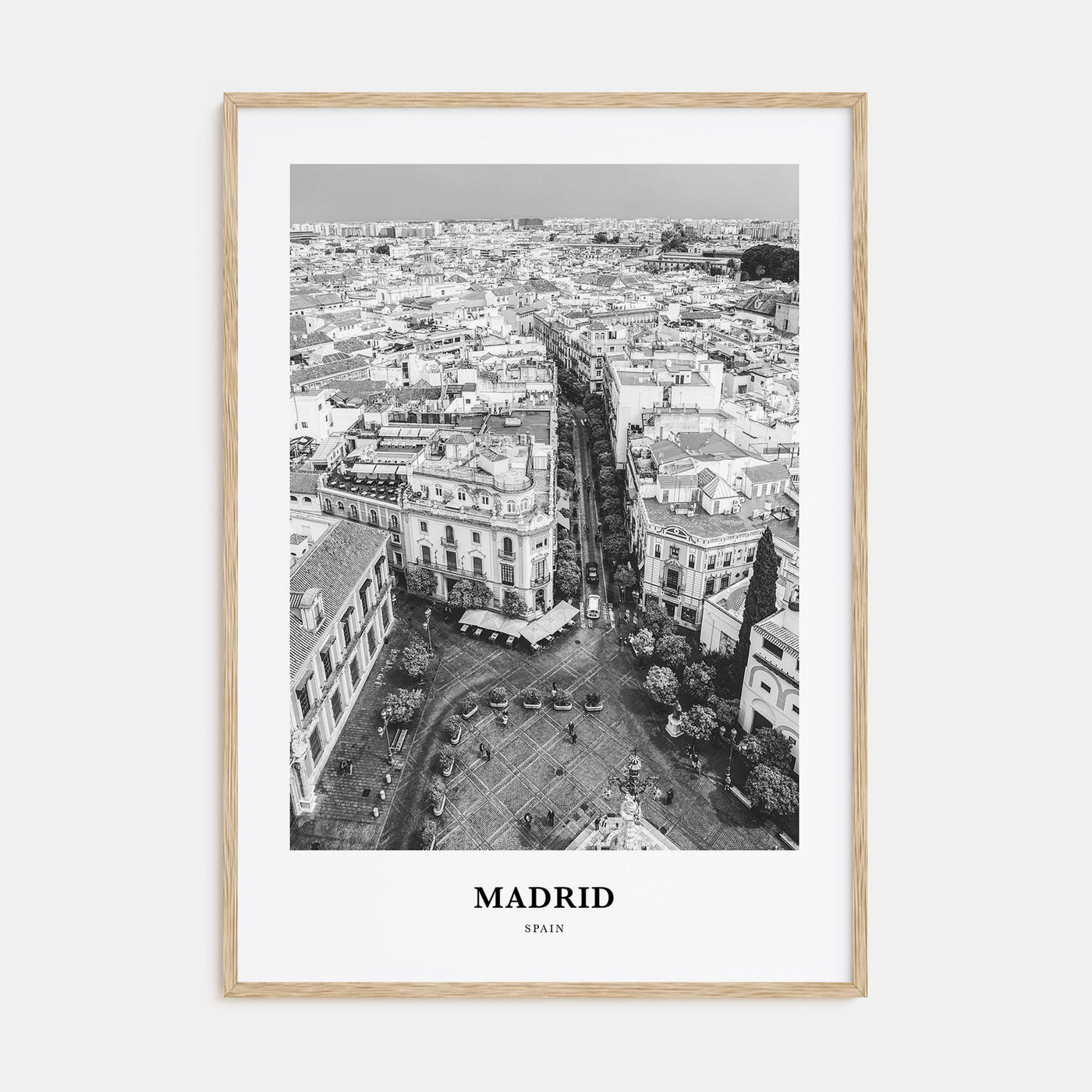 Madrid Portrait B&W No 2 Poster