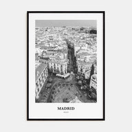 Madrid Portrait B&W No 2 Poster
