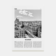 Madrid Travel B&W No 1 Poster