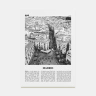 Madrid Travel B&W No 2 Poster