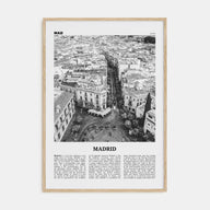 Madrid Travel B&W No 2 Poster