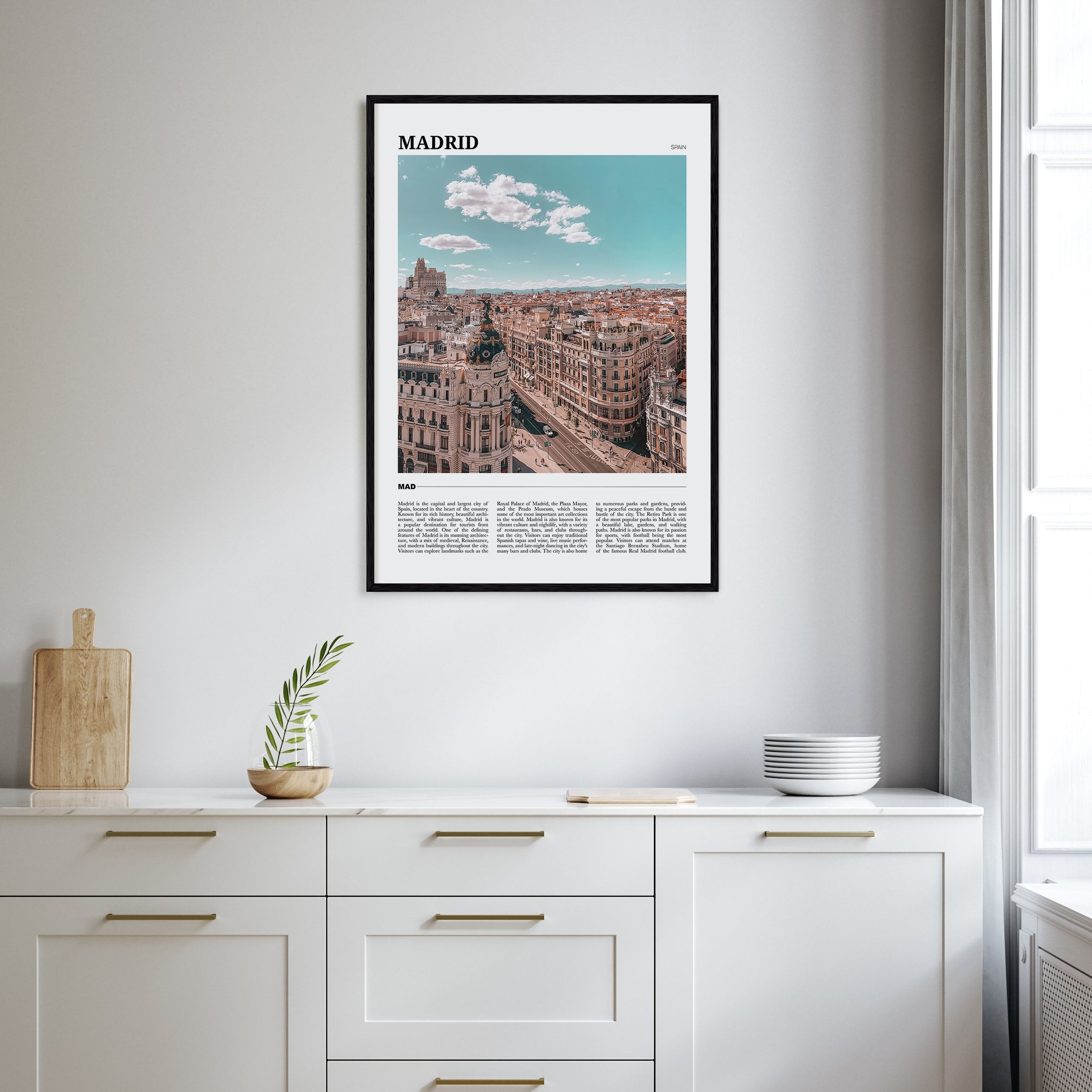Madrid Travel Color Poster