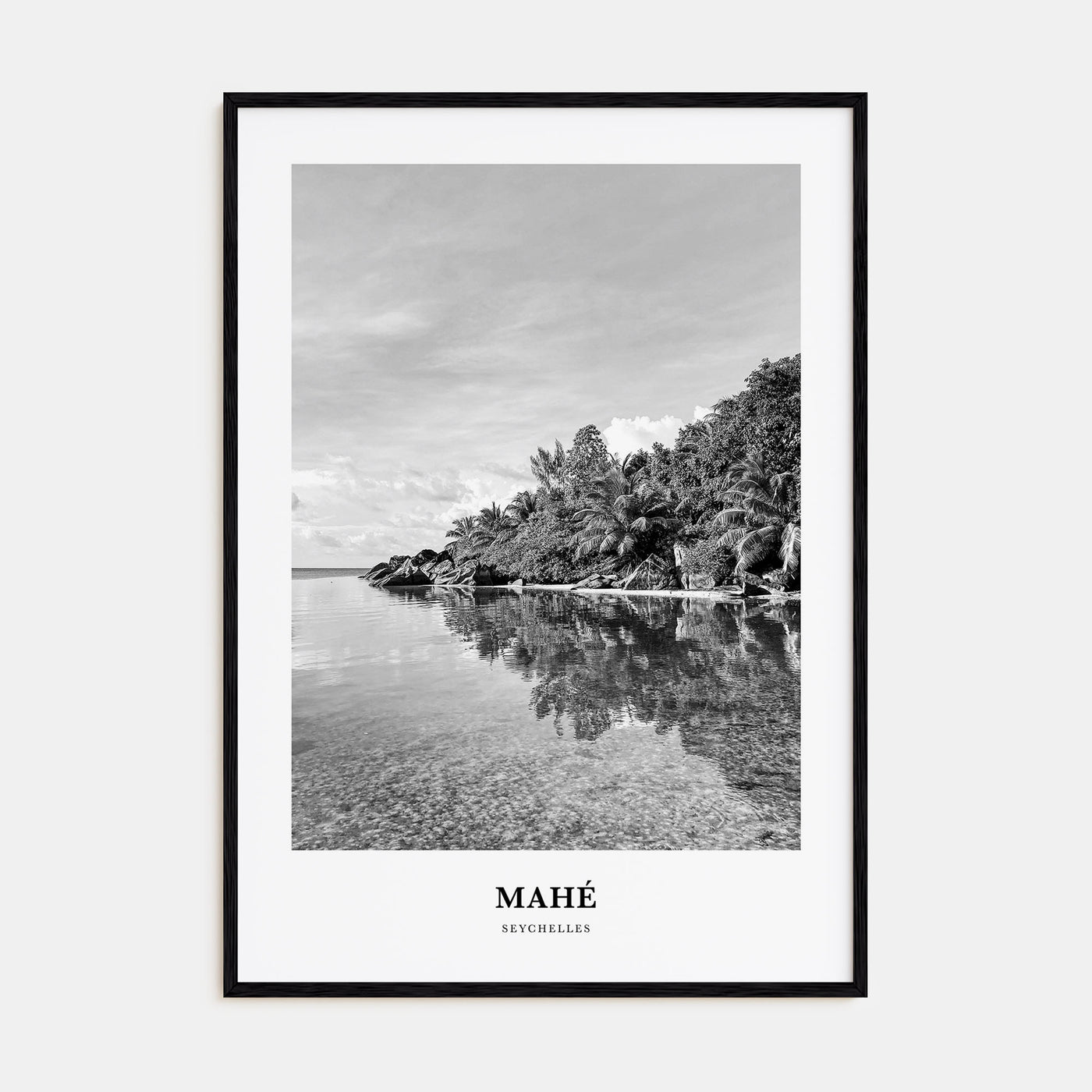 Mahé Portrait B&W Poster