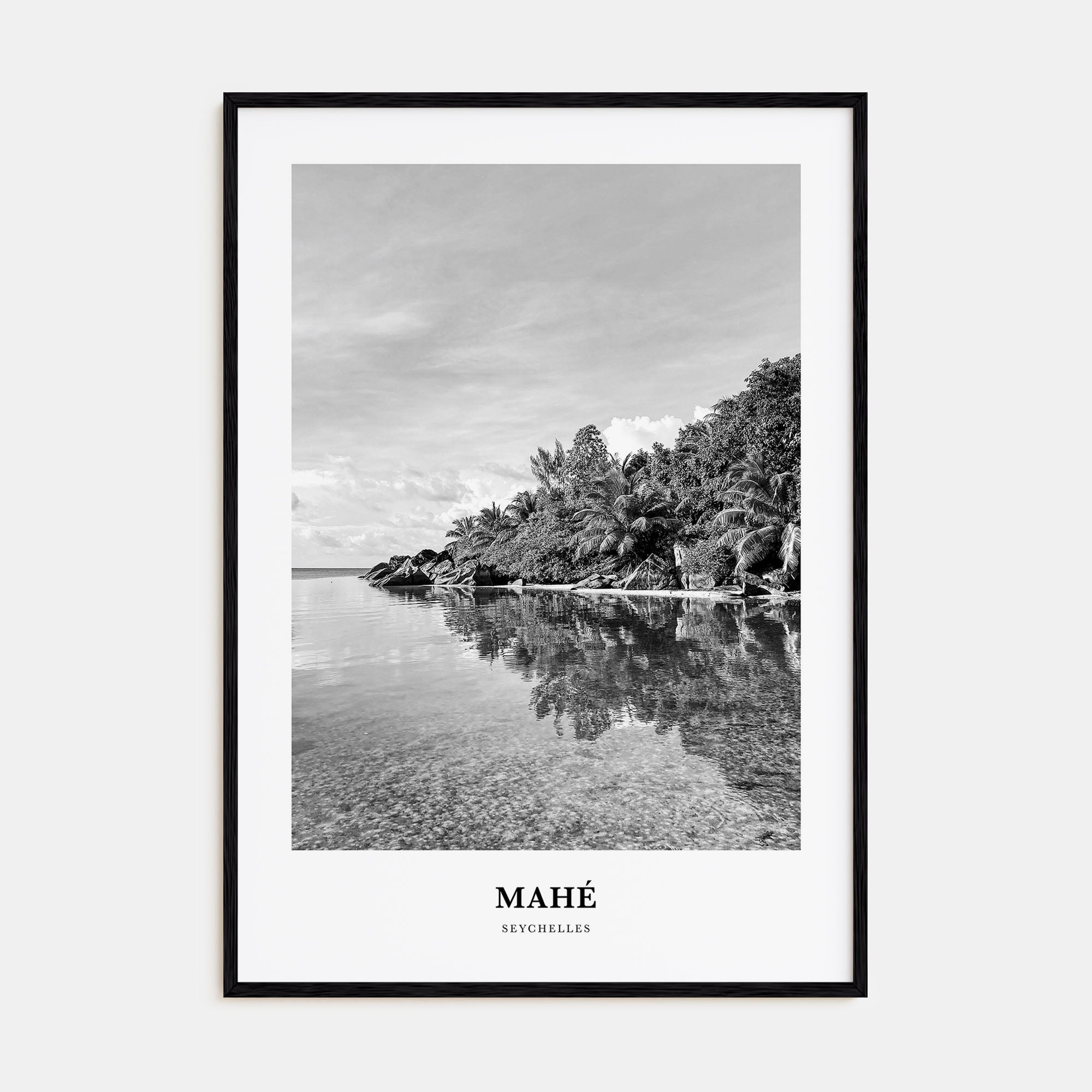 Mahé Portrait B&W Poster
