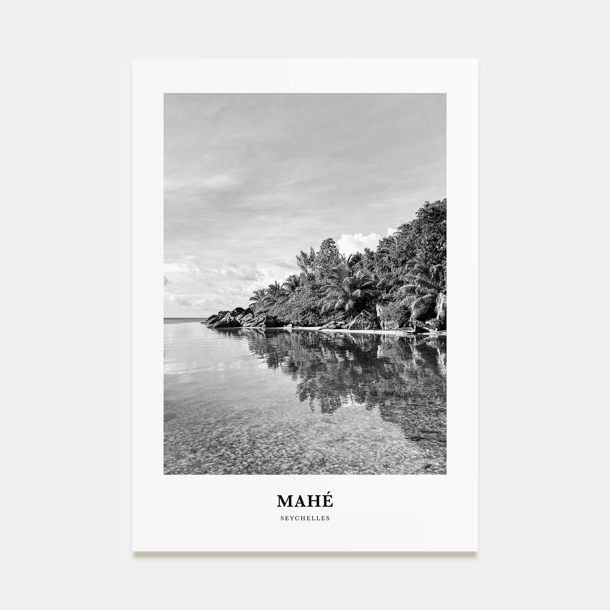 Mahé Portrait B&W Poster