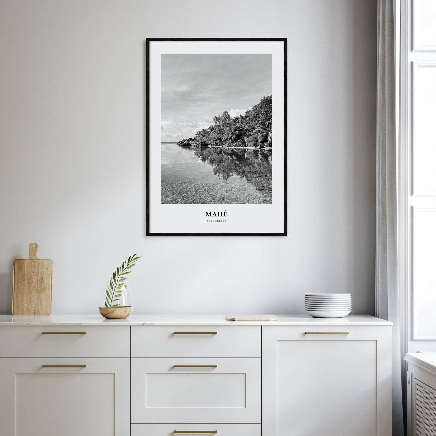 Mahé Portrait B&W Poster