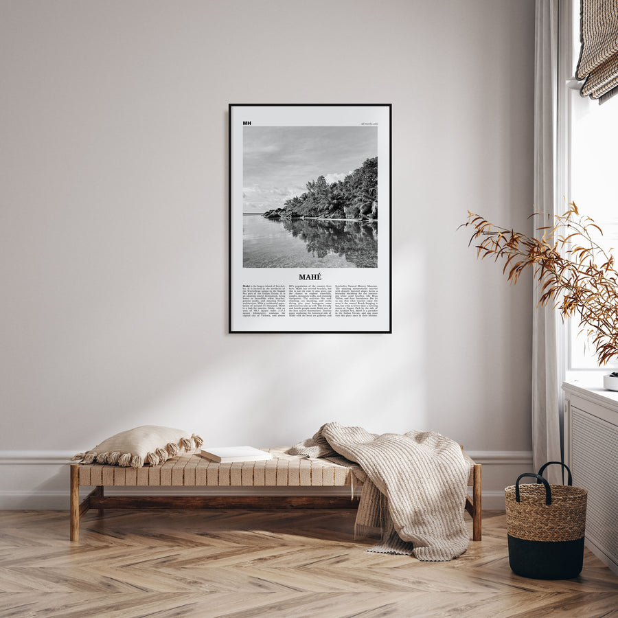 Mahé Travel B&W Poster