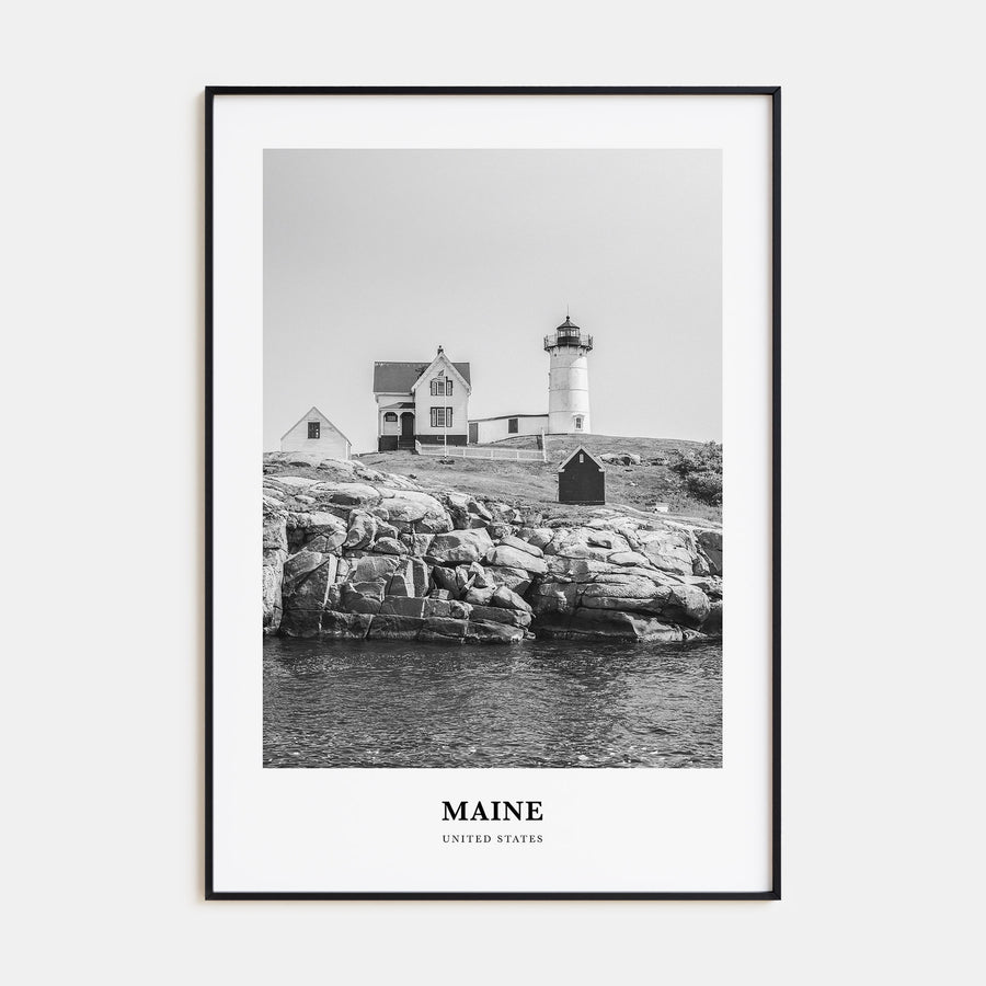 Maine Portrait B&W Poster