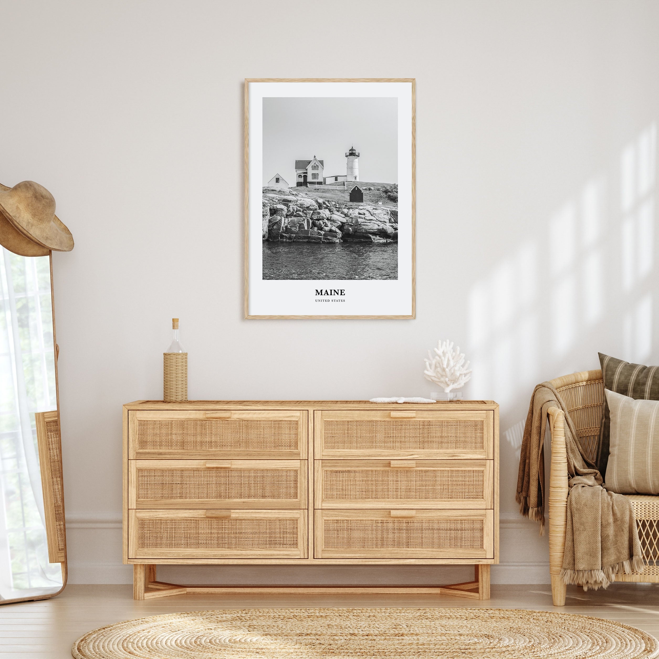 Maine Portrait B&W Poster