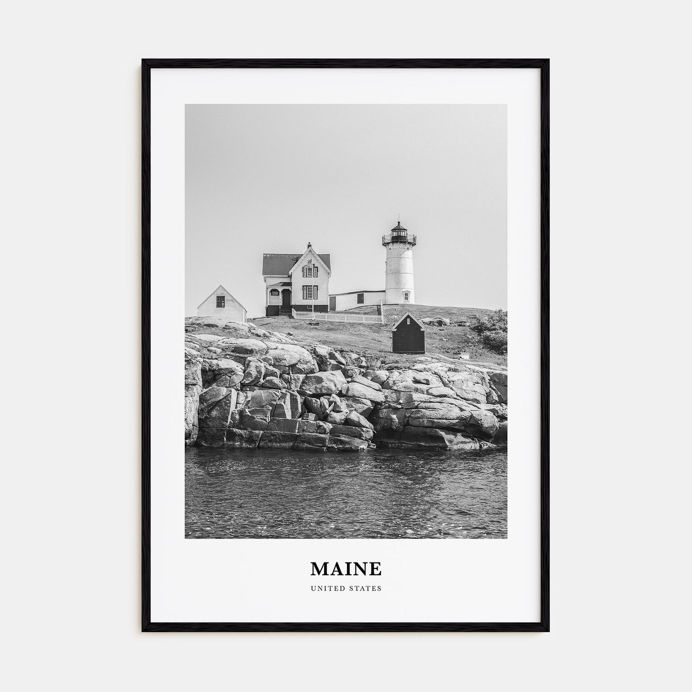 Maine Portrait B&W Poster