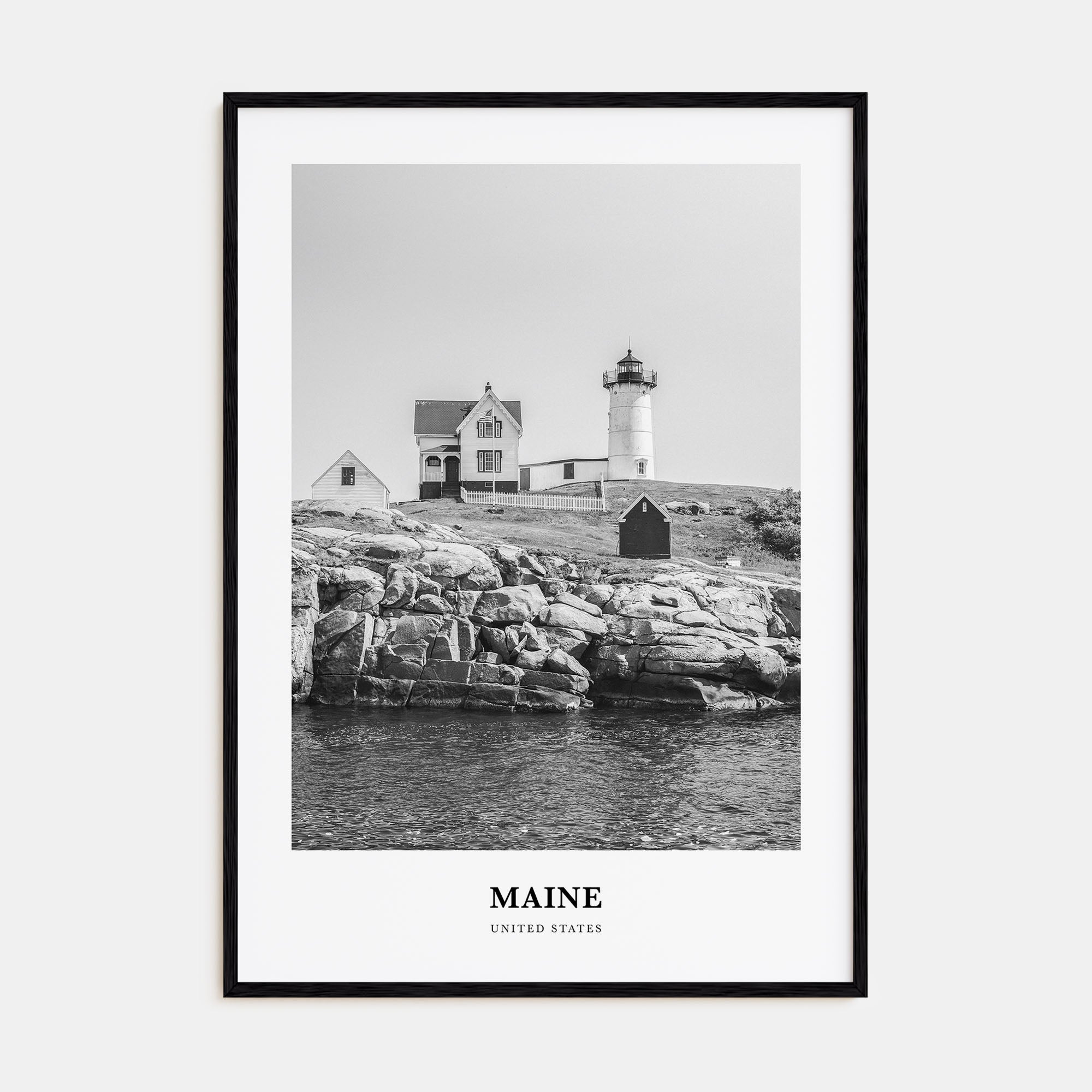 Maine Portrait B&W Poster