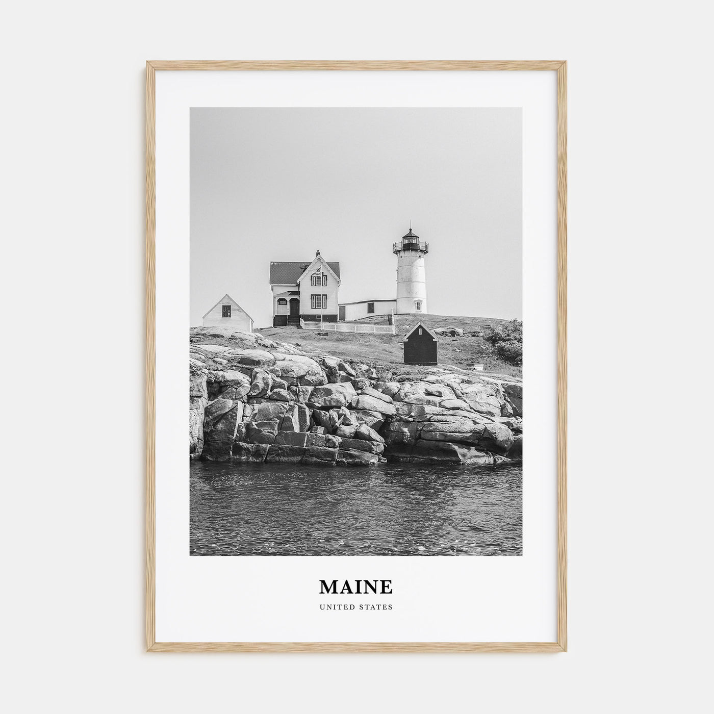 Maine Portrait B&W Poster