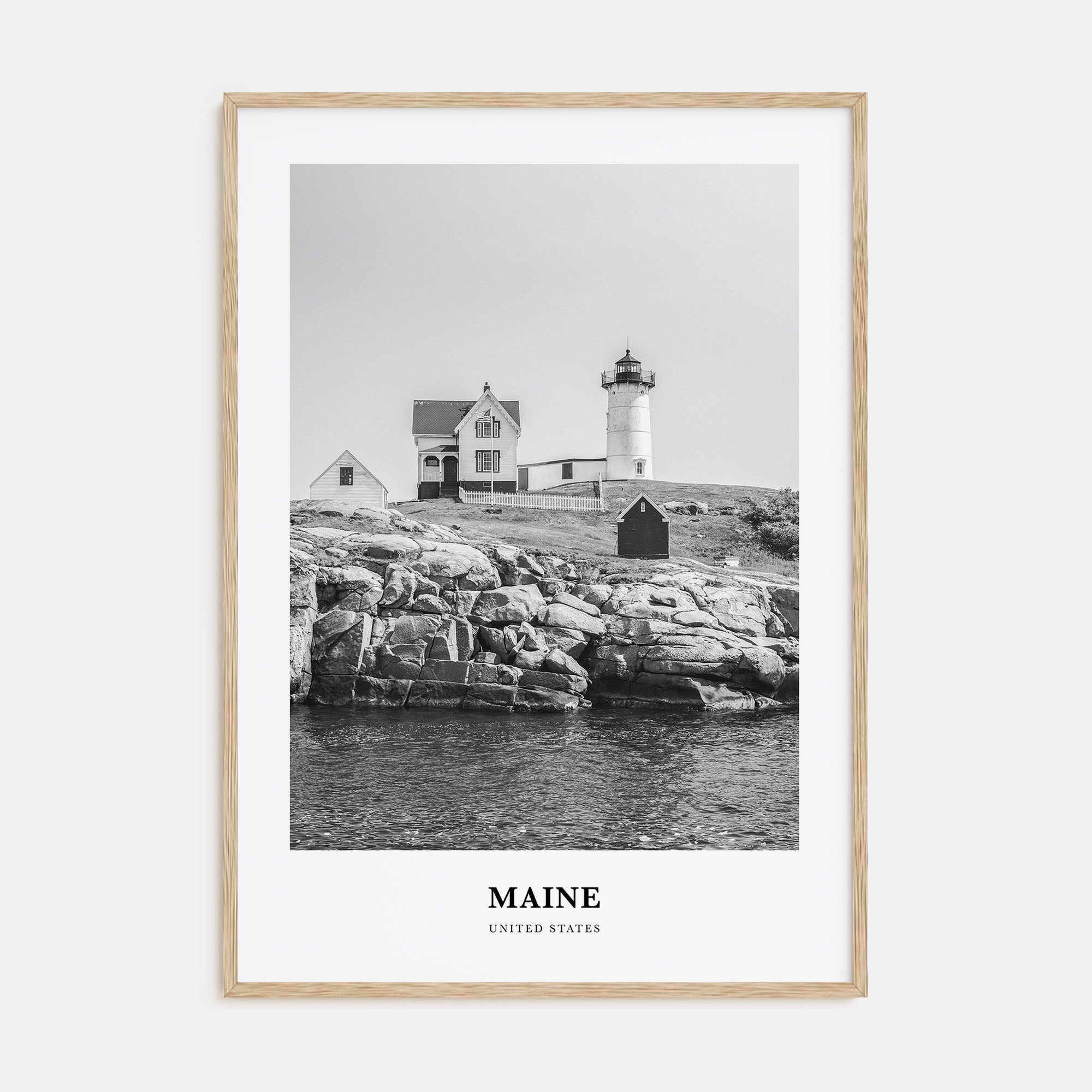 Maine Portrait B&W Poster