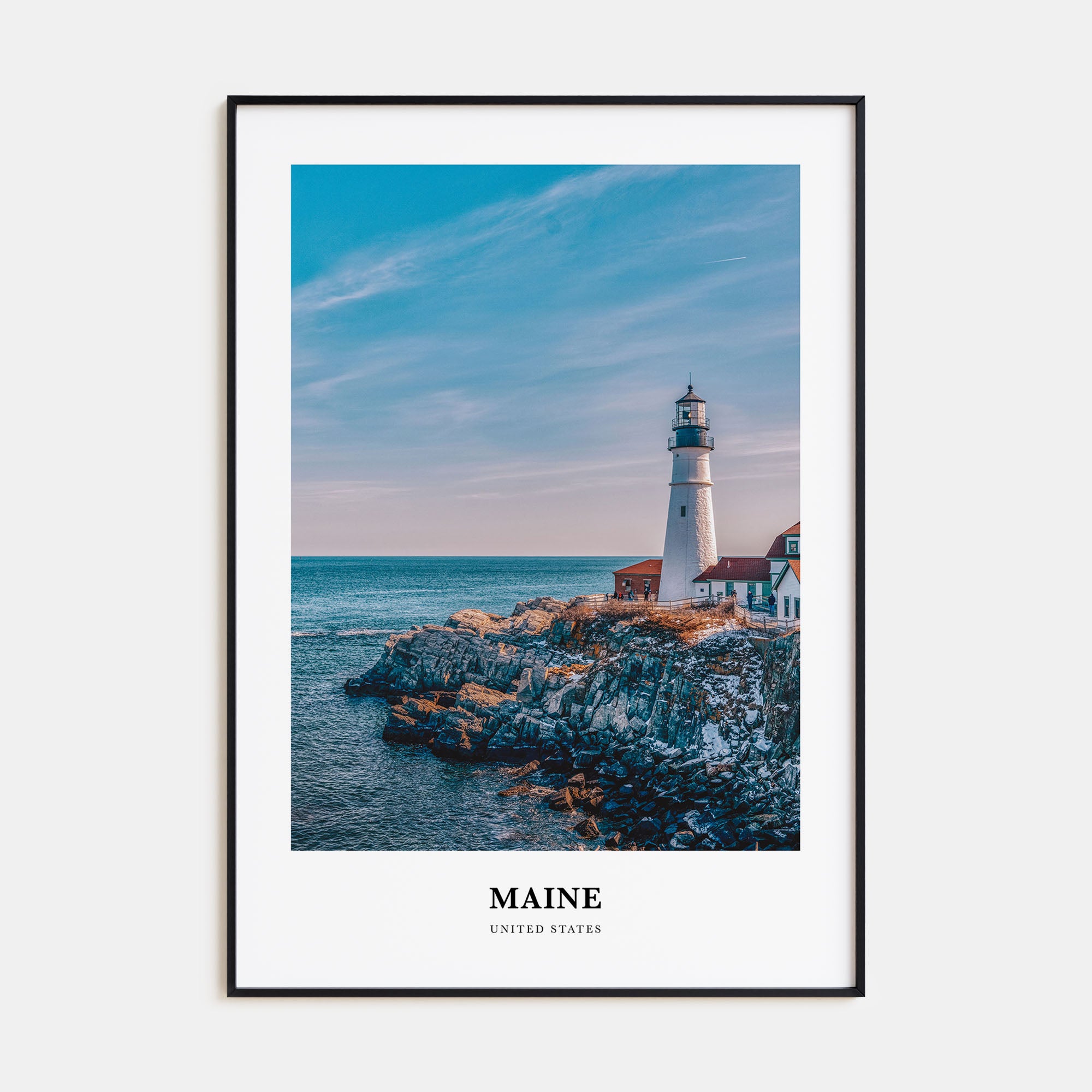 Maine Portrait Color No 1 Poster