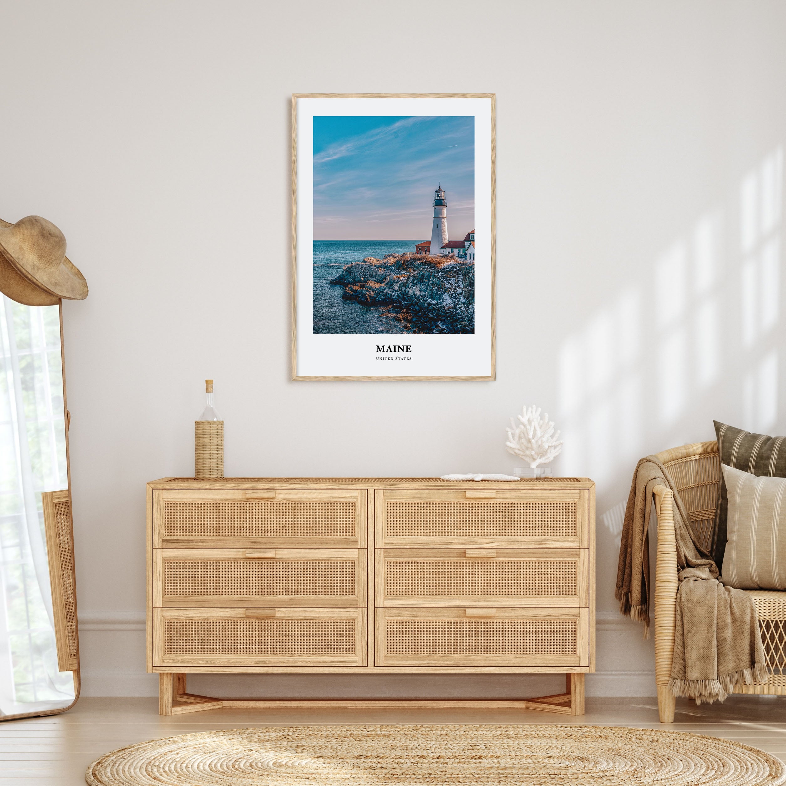 Maine Portrait Color No 1 Poster