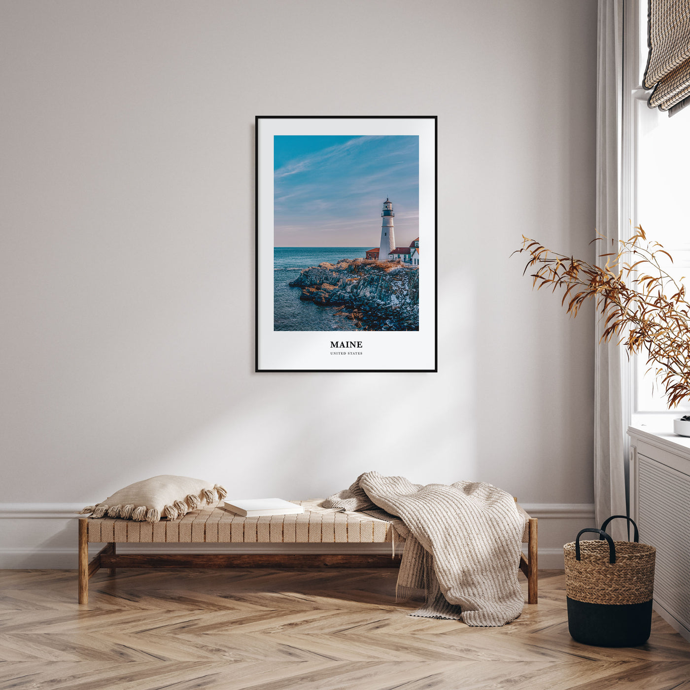 Maine Portrait Color No 1 Poster