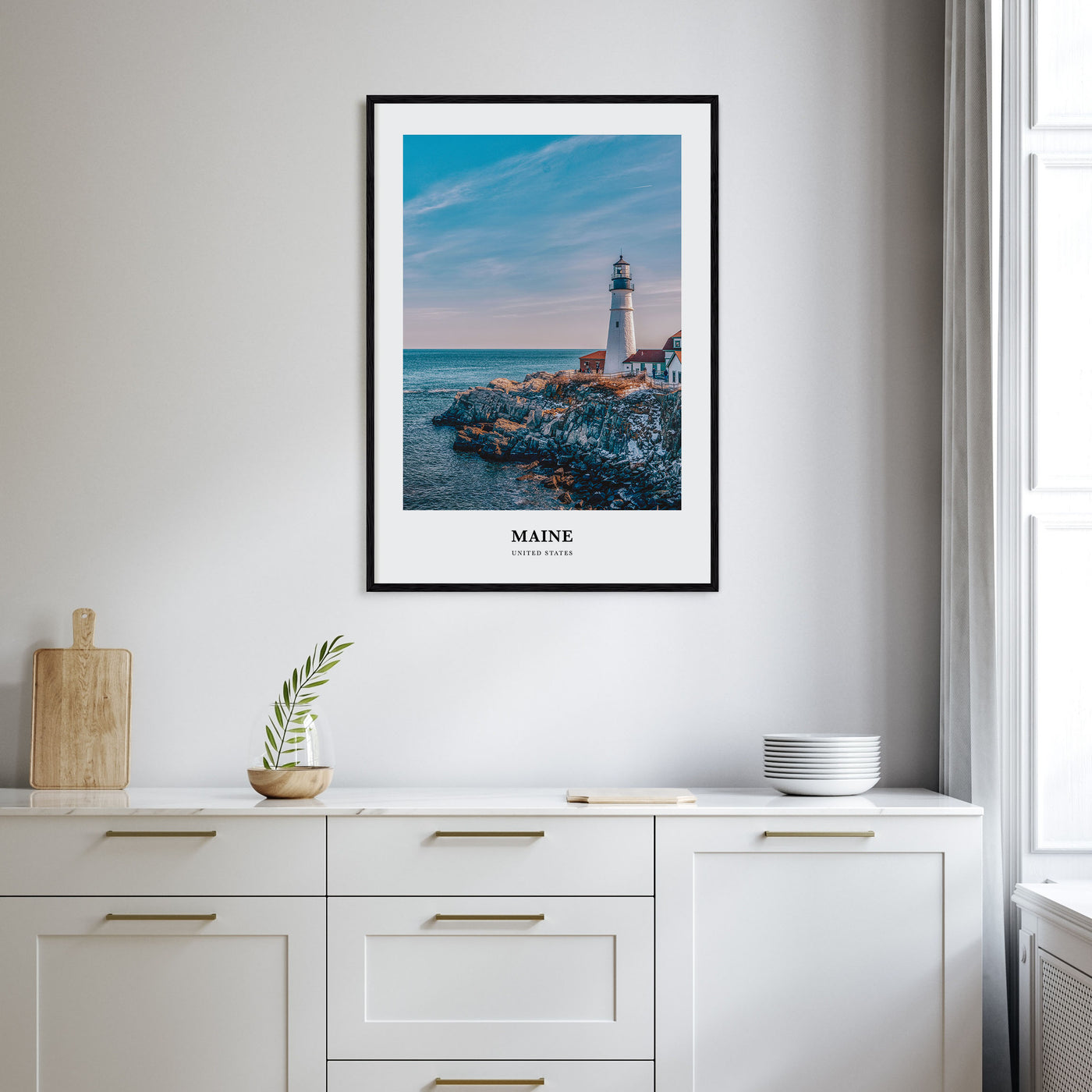Maine Portrait Color No 1 Poster