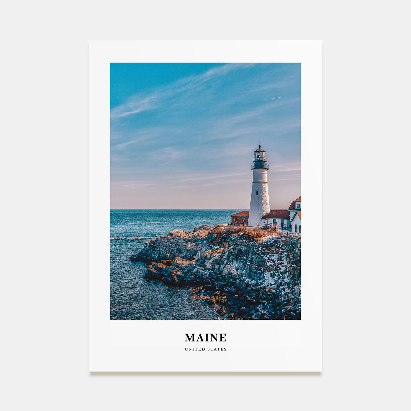 Maine Portrait Color No 1 Poster