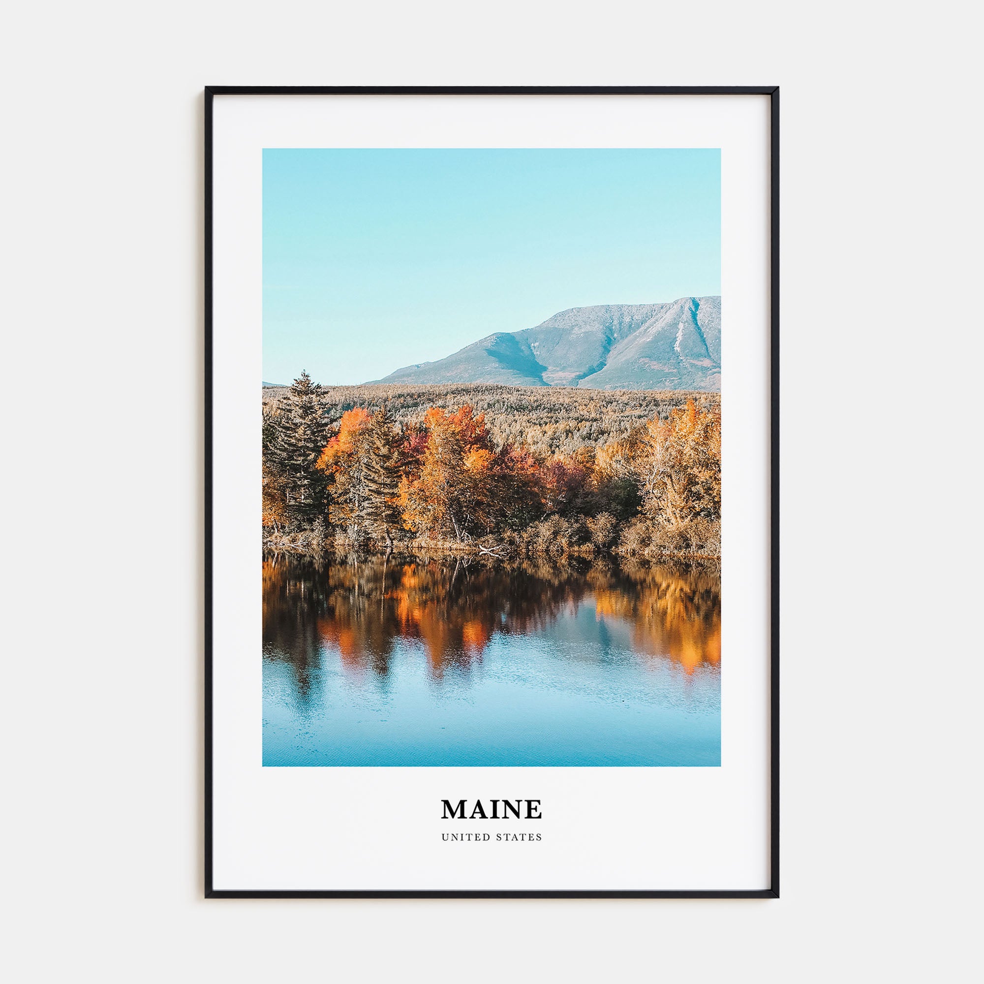 Maine Portrait Color No 2 Poster