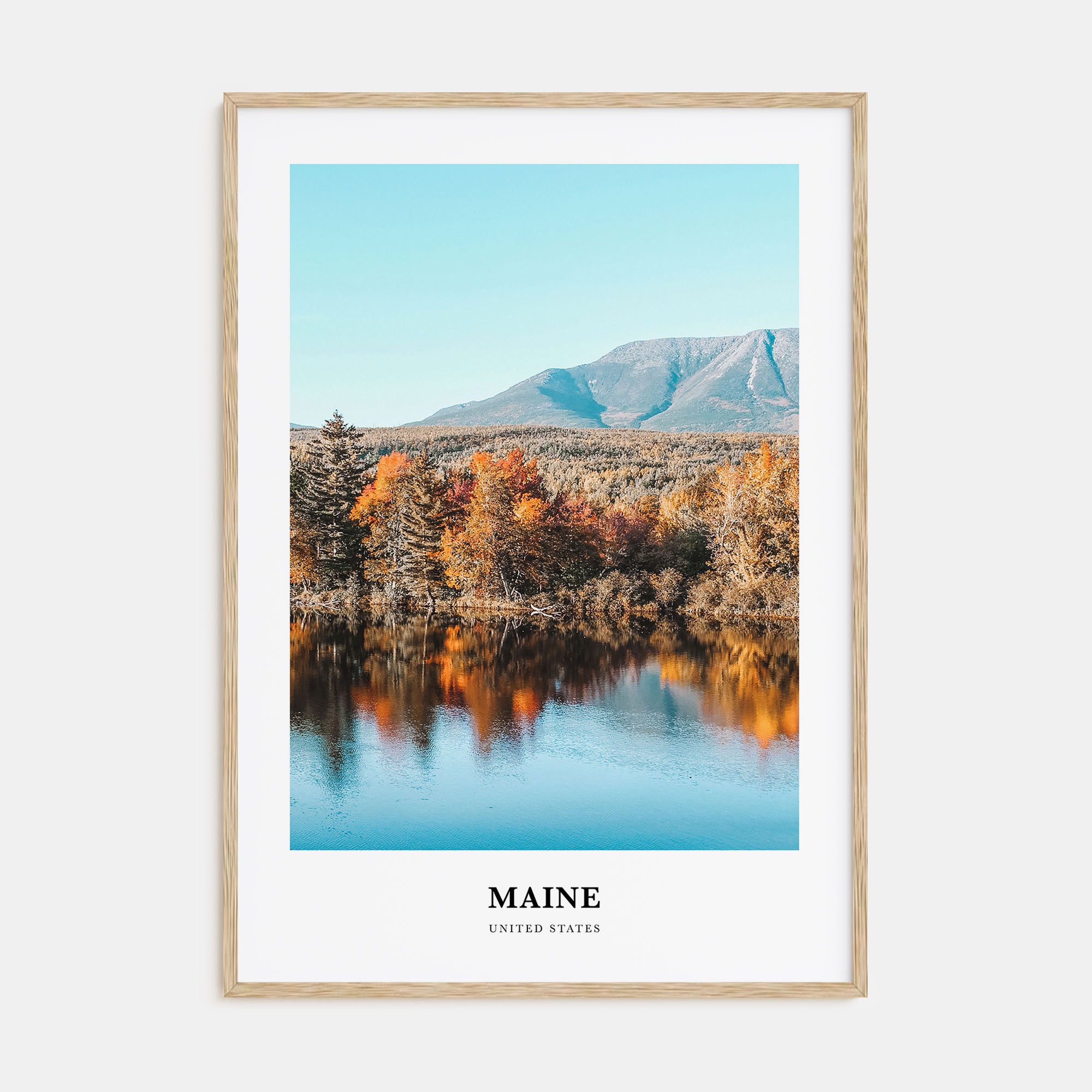 Maine Portrait Color No 2 Poster