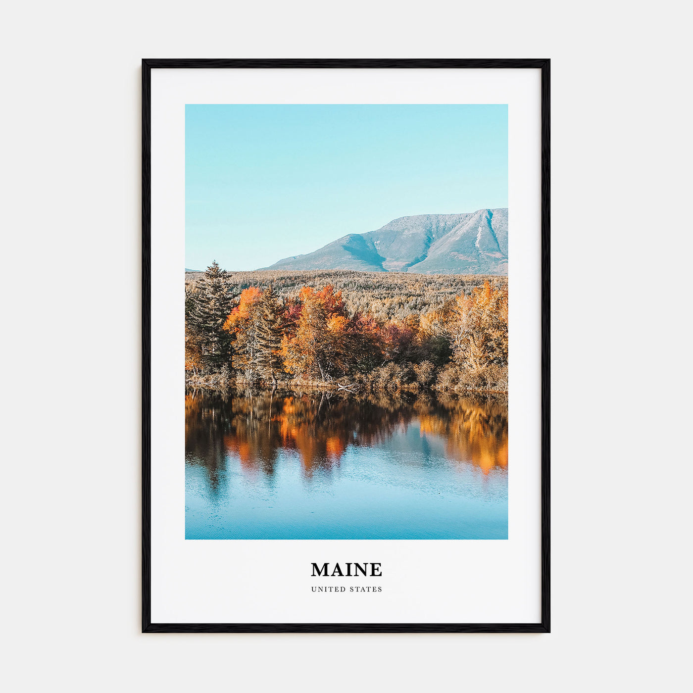 Maine Portrait Color No 2 Poster