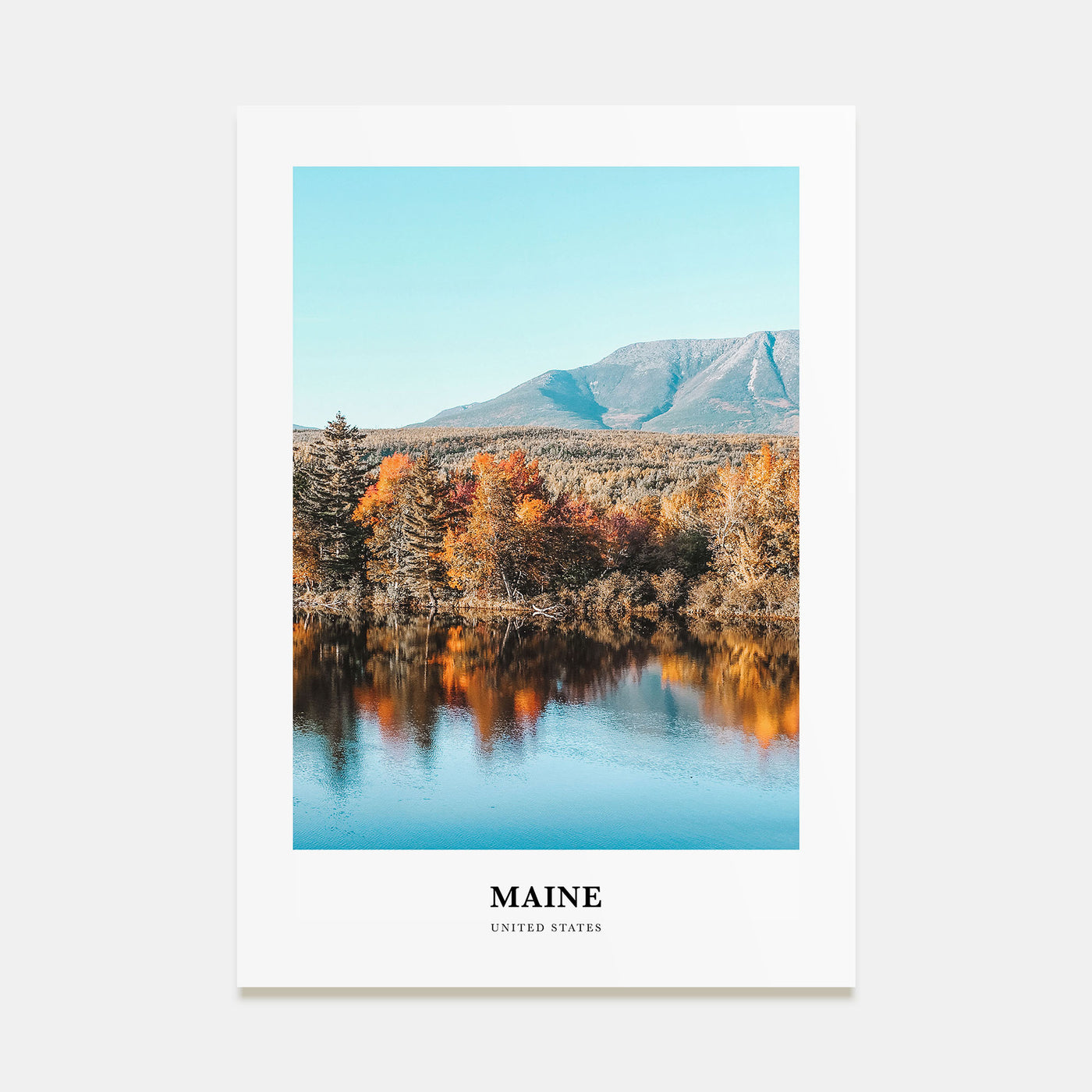 Maine Portrait Color No 2 Poster