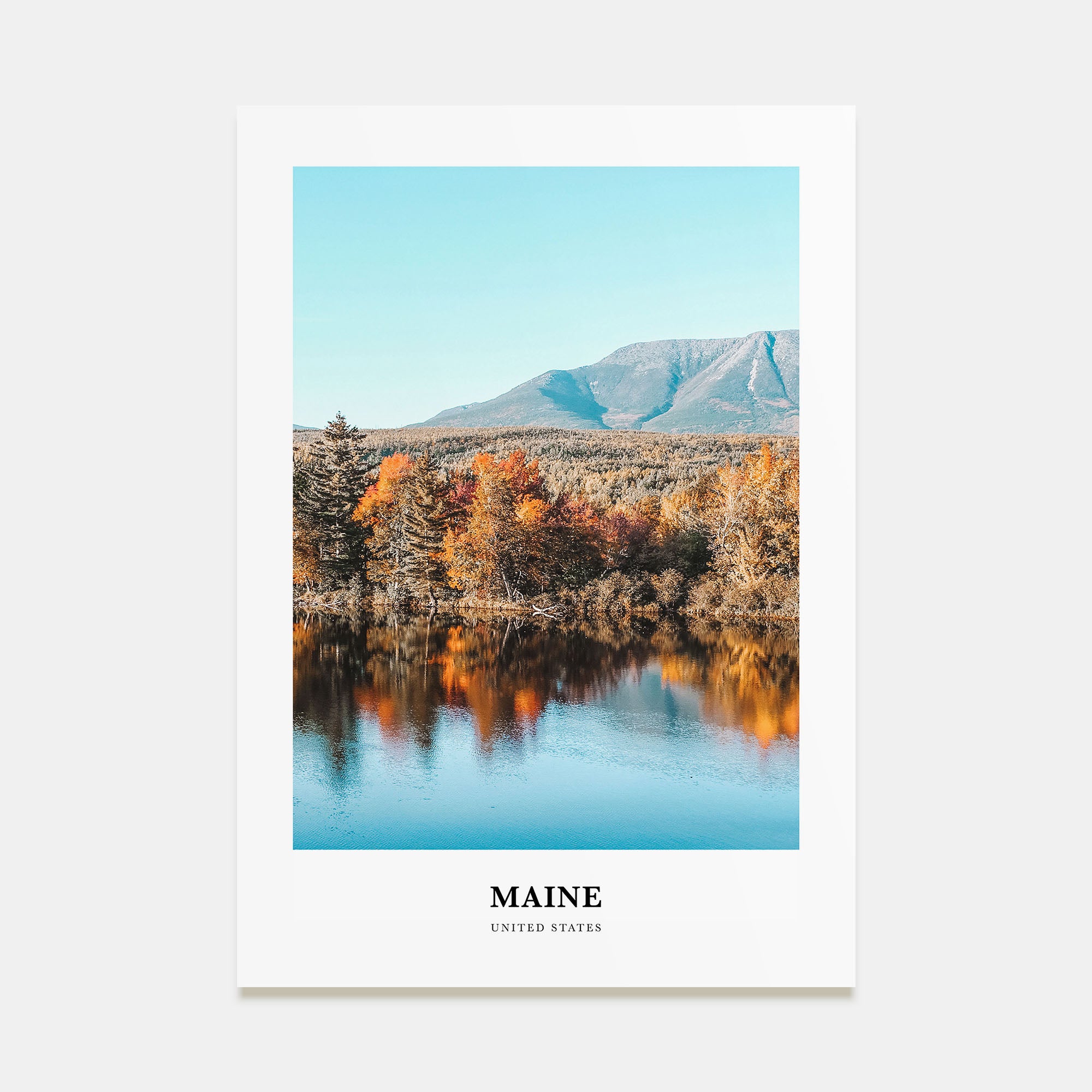 Maine Portrait Color No 2 Poster
