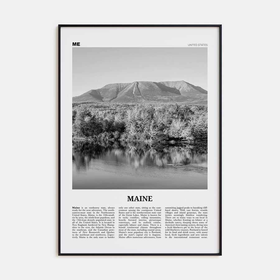 Maine Travel B&W No 2 Poster
